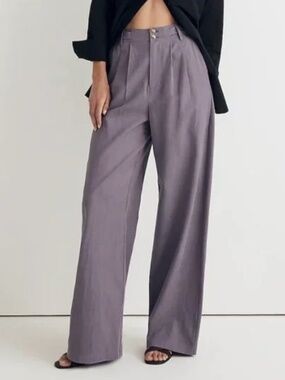 Madewell Harlow Wide-Leg Pant Smoky Grape Size 10